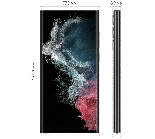 Смартфон Samsung Galaxy S22 Ultra 12/256 ГБ, черный фантом