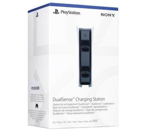 Sony Зарядная станция DualSense на два геймпада для PS5 (CFI-ZDS1) белый/черный
