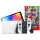 Игровая приставка Nintendo Switch OLED 64 ГБ, белый  + Игра Super Mario Odyssey