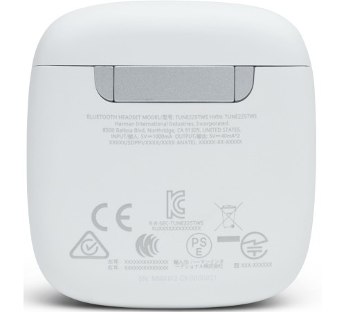 Беспроводные наушники JBL Tune 225 TWS, white Беспроводные наушники JBL Tune 225 TWS, white