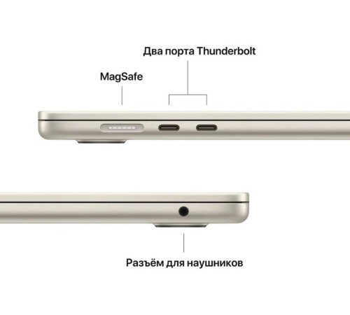 Apple MacBook Air 15.3 2023 MQTL3 (M2 CPU 8-Core, GPU 10-Core, 16GB, 1Tb) Starlight 