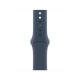 Apple Watch S9 41mm Silver Stainless Steel Case with Sport Band Storm Blue S/M