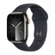 Apple Watch Series 9 45mm Graphite Steel Case with Sport Band Midnight S/M