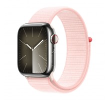 Apple Watch  S9 41mm Silver Aluminum Case with Light Pink Sport Loop Apple Watch  S9 41mm Silver Aluminum Case with Light Pink Sport Loop