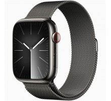 Apple Watch Series 9 45mm Graphite Stainless Steel Milanese Loop Apple Watch Series 9 45mm Graphite Stainless Steel Milanese Loop