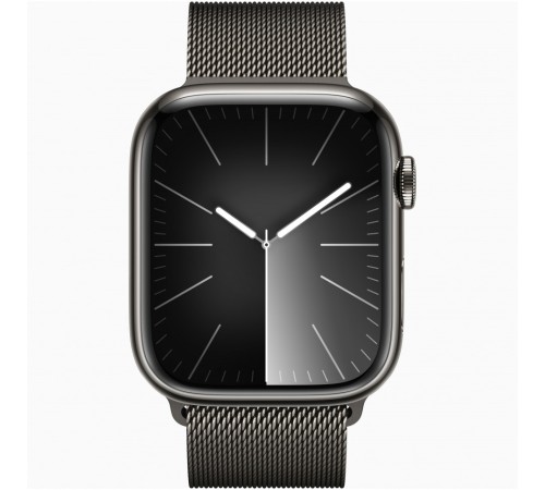Apple Watch Series 9 45mm Graphite Stainless Steel Milanese Loop