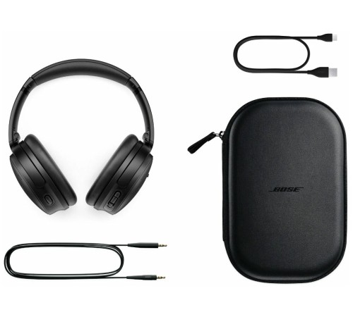 Беспроводные наушники Bose QuietComfort 45, mini jack 3.5 mm, черный