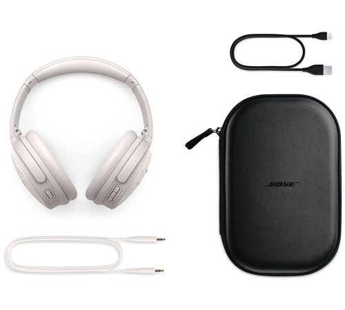 Беспроводные наушники Bose QuietComfort 45, mini jack 3.5 mm, белый