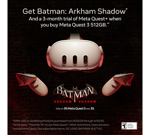 Шлем виртуальной реальности Oculus Quest 3 512 Gb (VR шлем) + игра Batman