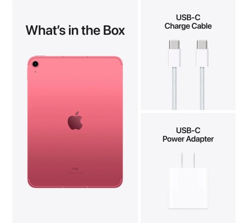 Планшет Apple iPad 10.9 2022, 256 ГБ, Wi-Fi, iPadOS, розовый
