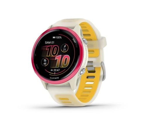 Умные часы Garmin Forerunner 570 42mm Bone Raspberry Mango 010-02970-02
