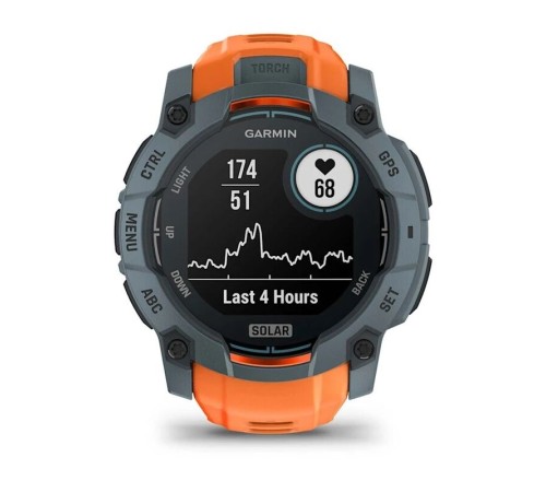 Умные часы Garmin Instinct 3 50 mm Solar Grey Orange 010-02935-01