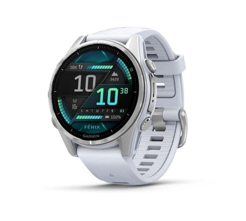 Умные часы Garmin Fenix 8 43 мм Amoled Silver with Whitestone Silicone Band 010-02903-00