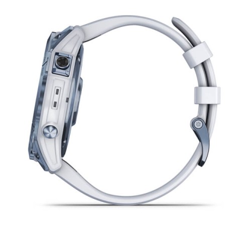 Умные часы Garmin FENIX 7X Blue Titanium With Whitestone Band