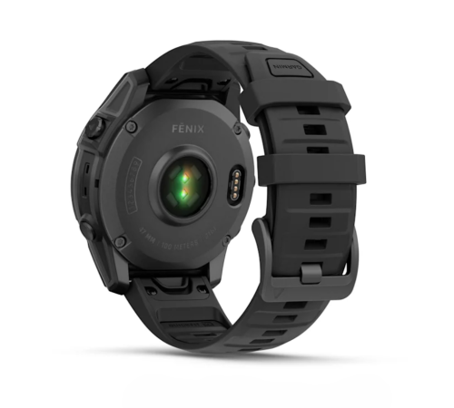 Умные часы Garmin Fenix E 47 мм Amoled Slate Gray Steel with Black Silicone Band 010-03025-01