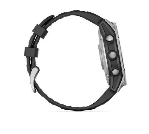 Умные часы Garmin Fenix E 47 мм Amoled Stainless Steel with a Black Silicone Band 010-03025-00