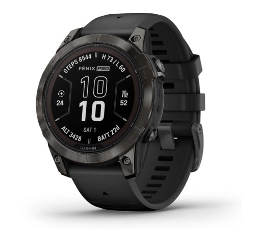 Умные часы Garmin Garmin Fenix 7 Pro 47 мм Sapphire Solar Carbon Grey Whit Black Band 010-02777-00 Умные часы Garmin Garmin Fenix 7 Pro 47 мм Sapphire Solar Carbon Grey Whit Black Band 010-02777-00