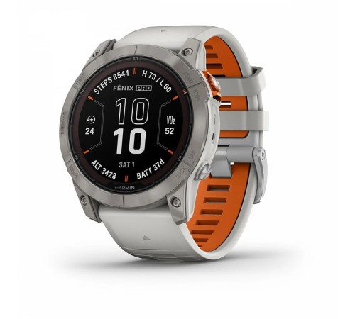 Умные часы Garmin Fenix 7X Pro 51 мм Sapphire Titanium with Fog Gray/Ember Orange 010-02778-14 Умные часы Garmin Fenix 7X Pro 51 мм Sapphire Titanium with Fog Gray/Ember Orange 010-02778-14