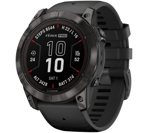 Умные часы Garmin Fenix 7X Pro 51 мм Solar Carbon Gray with Black Band 010-02778-00 Умные часы Garmin Fenix 7X Pro 51 мм Solar Carbon Gray with Black Band 010-02778-00