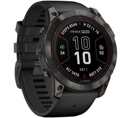 Умные часы Garmin Fenix 7X Pro 51 мм Solar Carbon Gray with Black Band 010-02778-00 Умные часы Garmin Fenix 7X Pro 51 мм Solar Carbon Gray with Black Band 010-02778-00