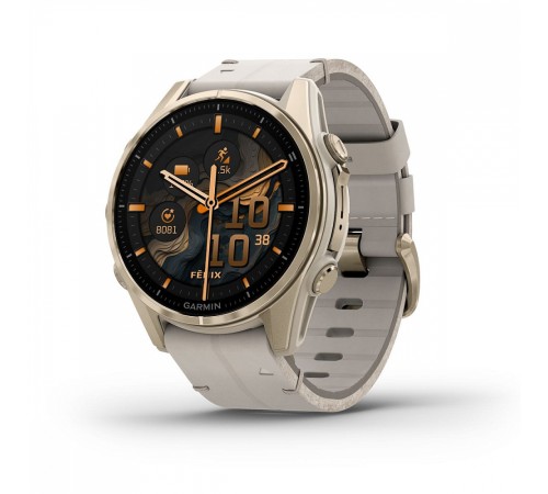 Умные часы Garmin Fenix 8 43 мм Amoled Sapphire Soft Gold with Limestone Leather Band plus Dark Sandstone Silicone 010-02903-40 Умные часы Garmin Fenix 8 43 мм Amoled Sapphire Soft Gold with Limestone Leather Band plus Dark Sandstone Silicone 010-02903-40