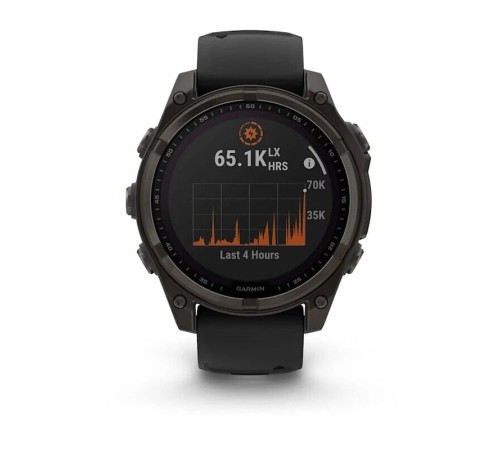 Умные часы Garmin Fenix 8 47 мм Solar Sapphire Carbon Gray Titanium with Black/Pebble Silicone 010-02906-11 Умные часы Garmin Fenix 8 47 мм Solar Sapphire Carbon Gray Titanium with Black/Pebble Silicone 010-02906-11