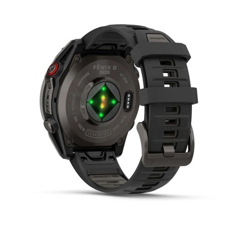 Умные часы Garmin Fenix 8 Pro 47mm Amoled Sapphire Lens Carbon Grey DLC Tinanium With Black/Pebble Gray 010-03198-01