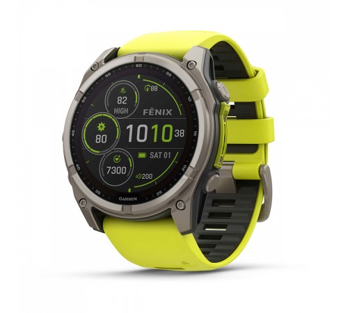 Умные часы Garmin Fenix 8 51mm Solar Sapphire Titanium with Yellow Graphite Silicone 010-02907-20 Умные часы Garmin Fenix 8 51mm Solar Sapphire Titanium with Yellow Graphite Silicone 010-02907-20