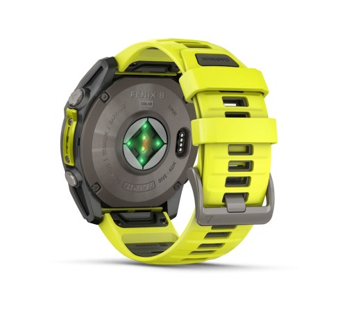 Умные часы Garmin Fenix 8 51mm Solar Sapphire Titanium with Yellow Graphite Silicone 010-02907-20 Умные часы Garmin Fenix 8 51mm Solar Sapphire Titanium with Yellow Graphite Silicone 010-02907-20