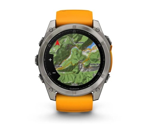 Умные часы Garmin Fenix 8 51mm Amoled Sapphire Carbon Gray DLC Titanium with Spark Orange Silicone 010-02905-11 Умные часы Garmin Fenix 8 51mm Amoled Sapphire Carbon Gray DLC Titanium with Spark Orange Silicone 010-02905-11