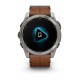 Умные часы Garmin Fenix 8 51mm Amoled Sapphire Bare Titanium Black with Chestnut Leather Band plus Black Silicone Band 010-02905-40