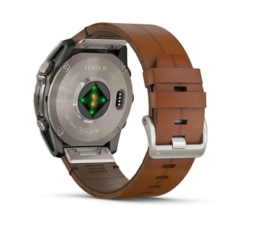 Умные часы Garmin Fenix 8 51mm Amoled Sapphire Bare Titanium Black with Chestnut Leather Band plus Black Silicone Band 010-02905-40 Умные часы Garmin Fenix 8 51mm Amoled Sapphire Bare Titanium Black with Chestnut Leather Band plus Black Silicone Band 010-02905-40