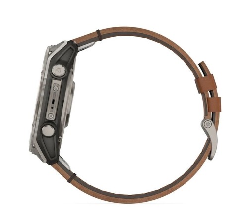 Умные часы Garmin Fenix 8 51mm Amoled Sapphire Bare Titanium Black with Chestnut Leather Band plus Black Silicone Band 010-02905-40 Умные часы Garmin Fenix 8 51mm Amoled Sapphire Bare Titanium Black with Chestnut Leather Band plus Black Silicone Band 010-02905-40