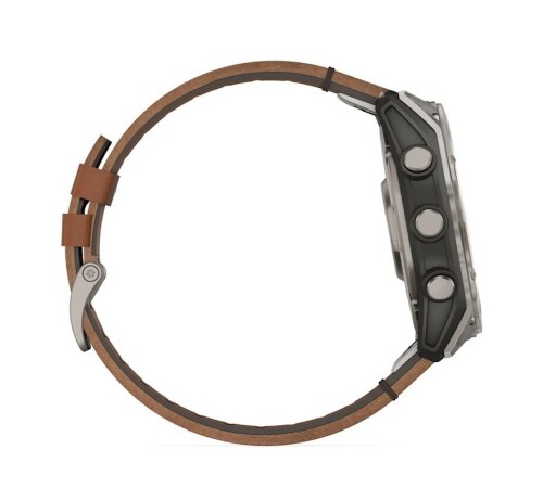 Умные часы Garmin Fenix 8 51mm Amoled Sapphire Bare Titanium Black with Chestnut Leather Band plus Black Silicone Band 010-02905-40 Умные часы Garmin Fenix 8 51mm Amoled Sapphire Bare Titanium Black with Chestnut Leather Band plus Black Silicone Band 010-02905-40