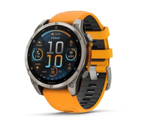 Умные часы Garmin Fenix 8 47 мм Amoled Sapphire Titanium Orange 010-02904-11 Умные часы Garmin Fenix 8 47 мм Amoled Sapphire Titanium Orange 010-02904-11