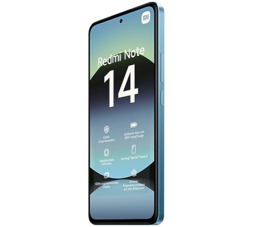 Смартфон Xiaomi Redmi Note 14 6/128 ГБ RU, 4G, NFС, Dual nano SIM, синий Смартфон Xiaomi Redmi Note 14 6/128 ГБ RU, 4G, NFС, Dual nano SIM, синий
