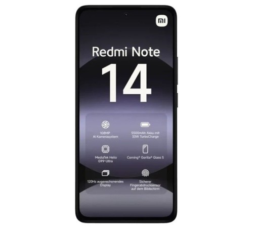 Смартфон Xiaomi Redmi Note 14 8/256 ГБ RU, 4G, NFС, Dual nano SIM, черный Смартфон Xiaomi Redmi Note 14 8/256 ГБ RU, 4G, NFС, Dual nano SIM, черный