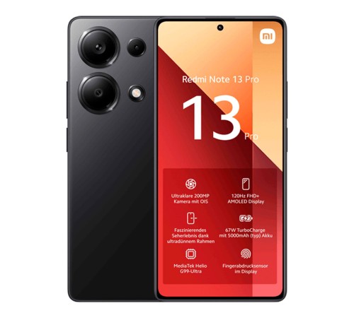 Смартфон Xiaomi Redmi Note 13 Pro 8/256 ГБ EU, 4G, NFC, Dual nano SIM, черный Смартфон Xiaomi Redmi Note 13 Pro 8/256 ГБ EU, 4G, NFC, Dual nano SIM, черный