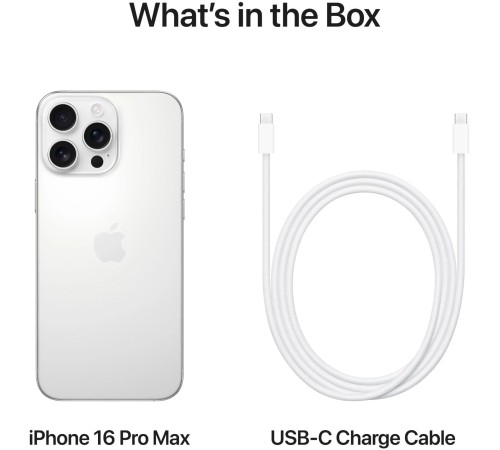 Смартфон Apple iPhone 16 Pro Max 1Tb SIM+eSIM White Titanium (Global)