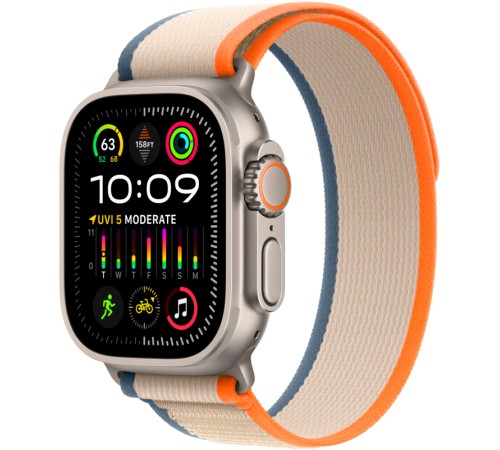 Умные часы Apple Watch Ultra 2 49 мм Titanium Case, титановый/orange/beige Trail Loop (M/L) Умные часы Apple Watch Ultra 2 49 мм Titanium Case, титановый/orange/beige Trail Loop (M/L)