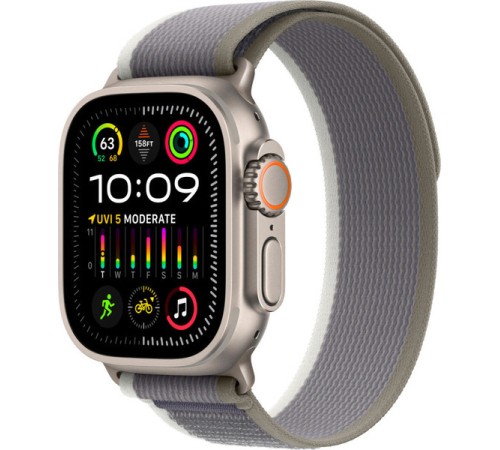 Умные часы Apple Watch Ultra 2 49 мм Titanium Case, титановый/green/gray Trail Loop (S/M)