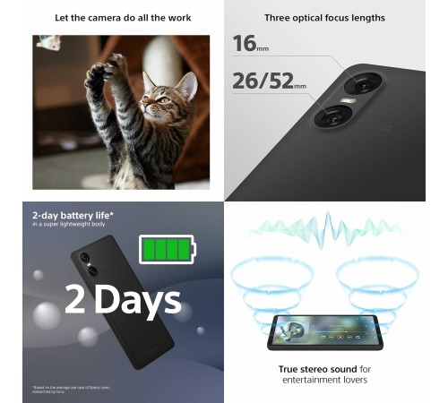 Смартфон Sony Xperia 10 VI 8/128 ГБ, 5G, Dual nanoSim, черный