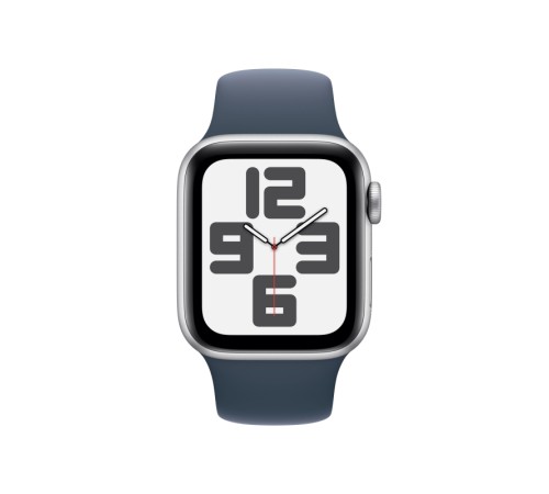 Умные часы Apple Watch SE 2 (2023) GPS 44mm Silver Aluminium Case with Storm Blue Sport Band M/L (MREE3)