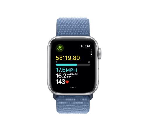 Умные часы Apple Watch SE 2 (2023) GPS 44mm Silver Aluminium Case with Winter Blue Sport Loop (MREF3)