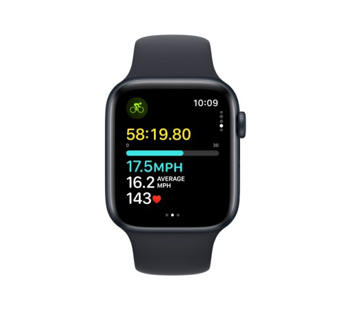 Умные часы Apple Watch SE 2 (2023) GPS 44mm Midnight Aluminum Case with Midnight Sport Band (M/L) (MRE93)