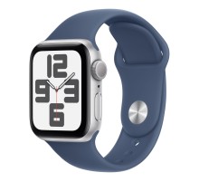 Умные часы Apple Watch SE 2 (2024) 40mm Silver Aluminium Case with Denim Sport Band S/M (MXEC3)