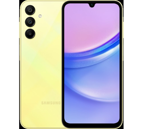 Смартфон Samsung Galaxy A15 4/128 ГБ, Dual nano SIM, Yellow
