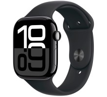 Apple Watch S10 46mm Aluminium Jet Black Sport Band S/M (MWWP3)