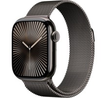 Apple Watch S10 46mm Slate Titanium Case with Slate Milanese Loop S/M (HK)