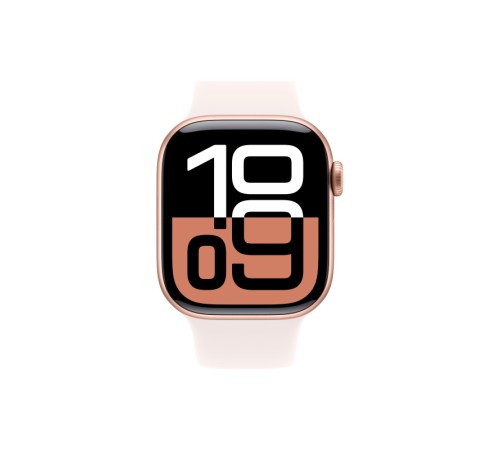 Apple Watch S10 46mm Rose Gold Aluminium Case with Light Blush Sport Band US M/L (MWWU3)